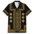 Bulgaria Traditional Pattern Gold Family Matching Summer Maxi Dress and Hawaiian Shirt Balkan Culture - Wonder Print Shop