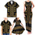 Bulgaria Traditional Pattern Gold Family Matching Tank Maxi Dress and Hawaiian Shirt Balkan Culture - Wonder Print Shop