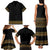 Bulgaria Traditional Pattern Gold Family Matching Tank Maxi Dress and Hawaiian Shirt Balkan Culture - Wonder Print Shop