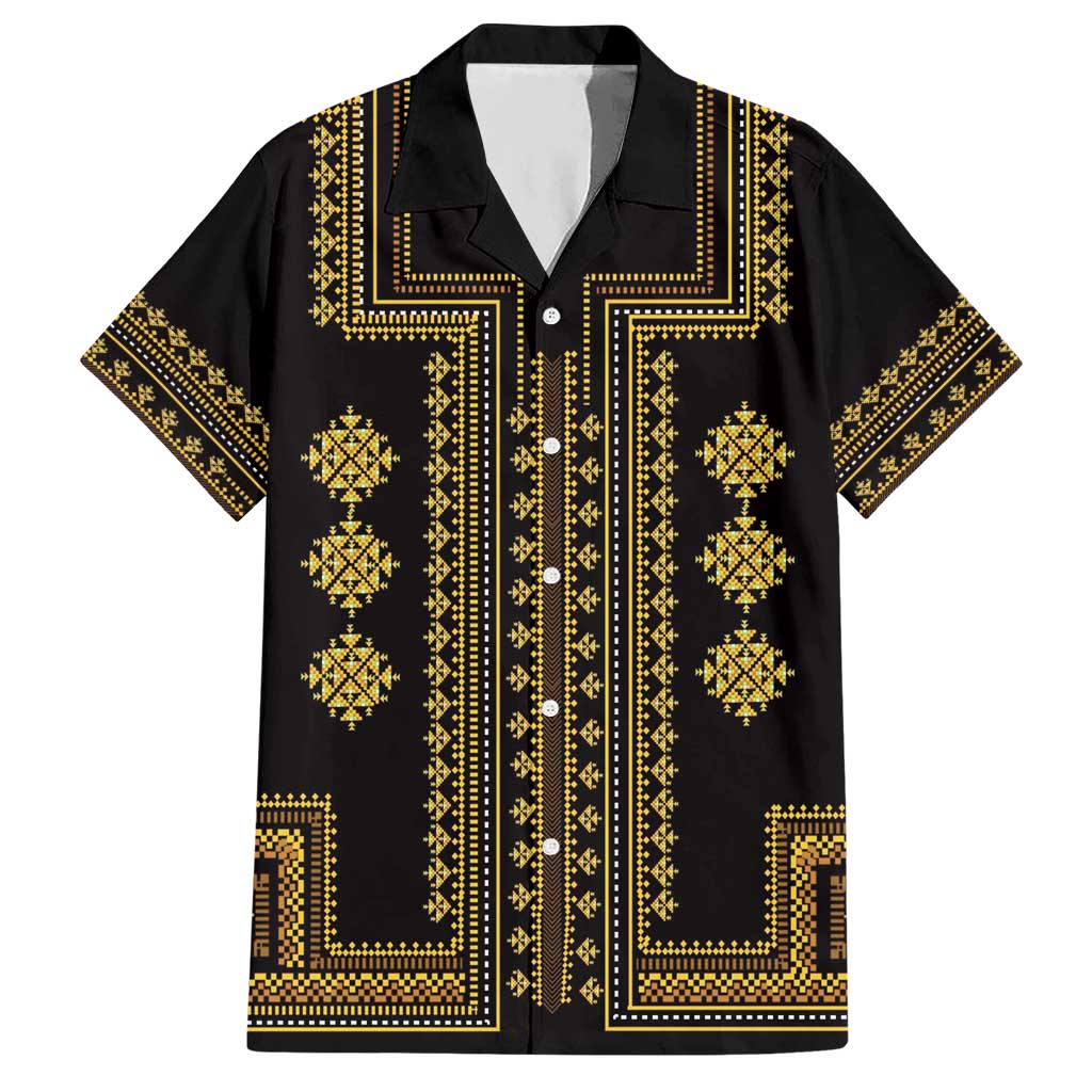 Bulgaria Traditional Pattern Gold Hawaiian Shirt Balkan Culture - Wonder Print Shop