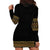 Bulgaria Traditional Pattern Gold Hoodie Dress Balkan Culture - Wonder Print Shop