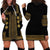 Bulgaria Traditional Pattern Gold Hoodie Dress Balkan Culture - Wonder Print Shop