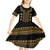 Bulgaria Traditional Pattern Gold Kid Short Sleeve Dress Balkan Culture - Wonder Print Shop