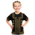 Bulgaria Traditional Pattern Gold Kid T Shirt Balkan Culture - Wonder Print Shop