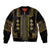 Bulgaria Traditional Pattern Gold Sleeve Zip Bomber Jacket Balkan Culture - Wonder Print Shop