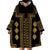 Bulgaria Traditional Pattern Gold Wearable Blanket Hoodie Balkan Culture - Wonder Print Shop