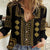 Bulgaria Traditional Pattern Gold Women Casual Shirt Balkan Culture - Wonder Print Shop