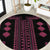 Bulgaria Traditional Pattern Pink Round Carpet Balkan Culture