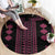 Bulgaria Traditional Pattern Pink Round Carpet Balkan Culture