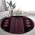 Bulgaria Traditional Pattern Pink Round Carpet Balkan Culture