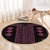 Bulgaria Traditional Pattern Pink Round Carpet Balkan Culture