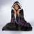 Bulgaria Traditional Pattern Purple Hooded Blanket Balkan Culture