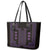 Bulgaria Traditional Pattern Purple Leather Tote Bag Balkan Culture - Wonder Print Shop