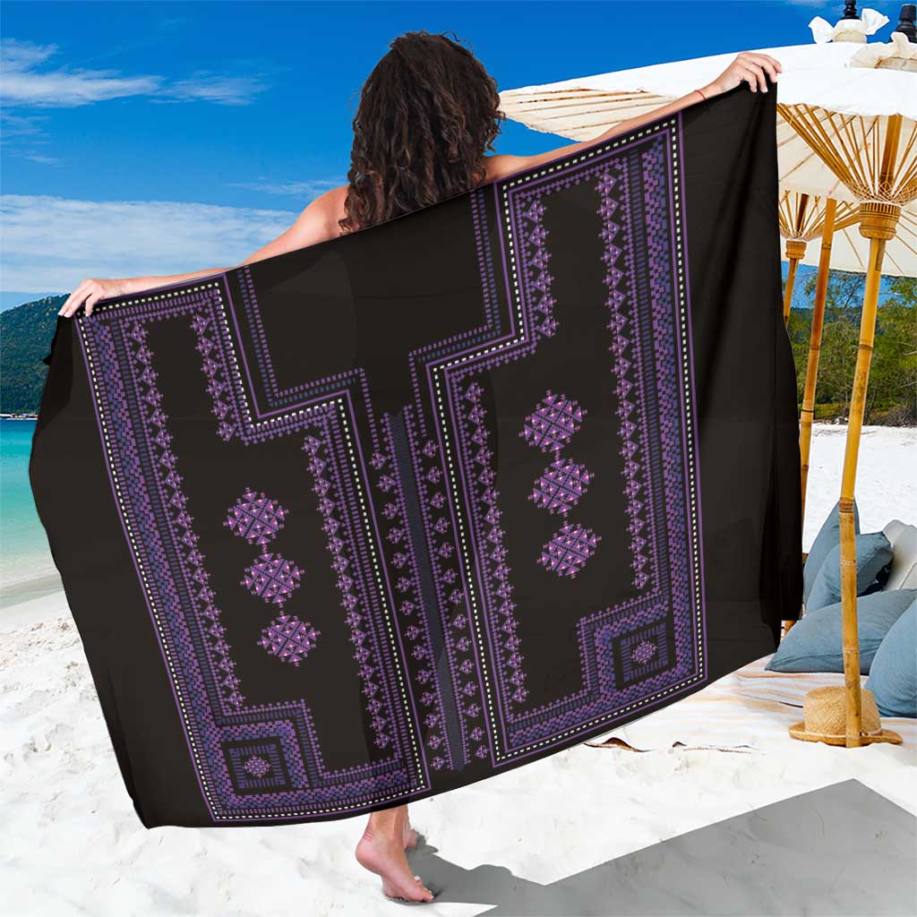 Bulgaria Traditional Pattern Purple Sarong Balkan Culture - Wonder Print Shop