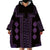 Bulgaria Traditional Pattern Purple Wearable Blanket Hoodie Balkan Culture - Wonder Print Shop