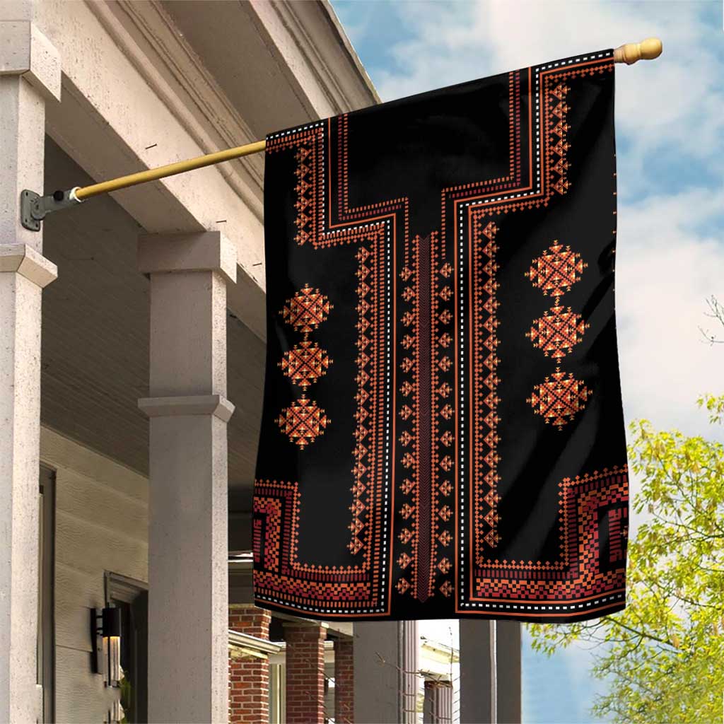 Bulgaria Traditional Pattern Red Garden Flag Balkan Culture - Wonder Print Shop