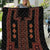 Bulgaria Traditional Pattern Red Quilt Balkan Culture