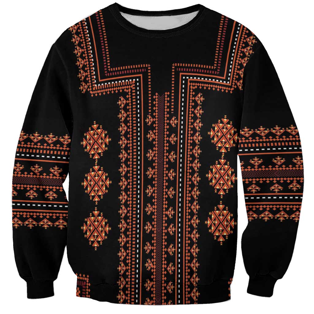 Bulgaria Traditional Pattern Red Sweatshirt Balkan Culture - Wonder Print Shop