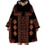 Bulgaria Traditional Pattern Red Wearable Blanket Hoodie Balkan Culture - Wonder Print Shop