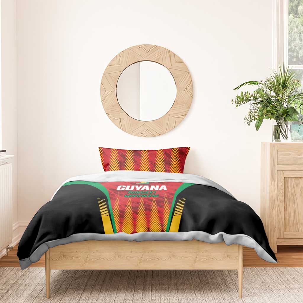 Custom Amazon Warriors Guyana Cricket Bedding Set Ready For Glory Red Version - Wonder Print Shop