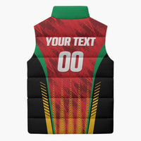 Custom Amazon Warriors Guyana Cricket Sleeveless Puffer Jacket Ready For Glory Red Version - Wonder Print Shop