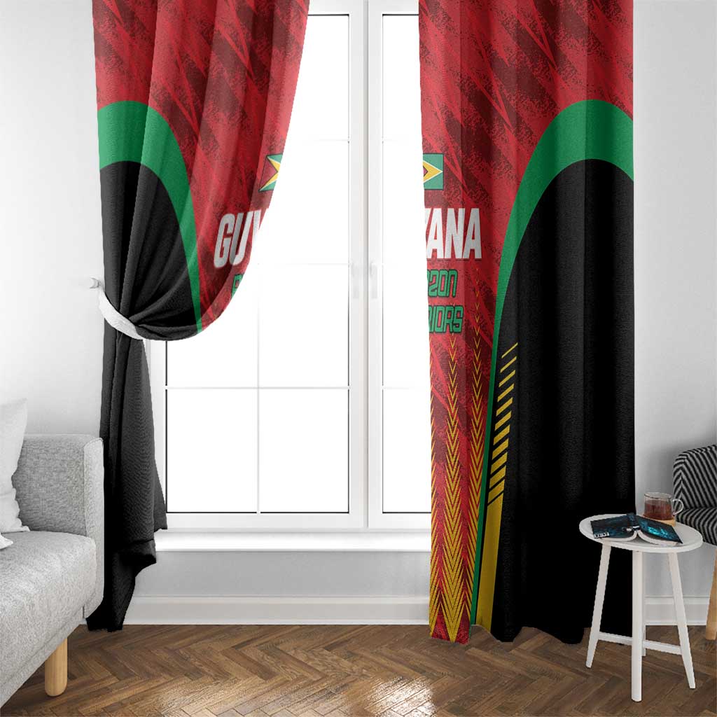 Custom Amazon Warriors Guyana Cricket Window Curtain Ready For Glory Red Version - Wonder Print Shop