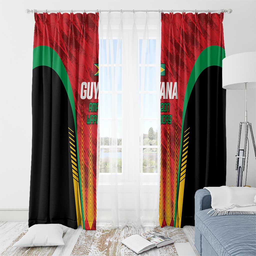 Custom Amazon Warriors Guyana Cricket Window Curtain Ready For Glory Red Version - Wonder Print Shop