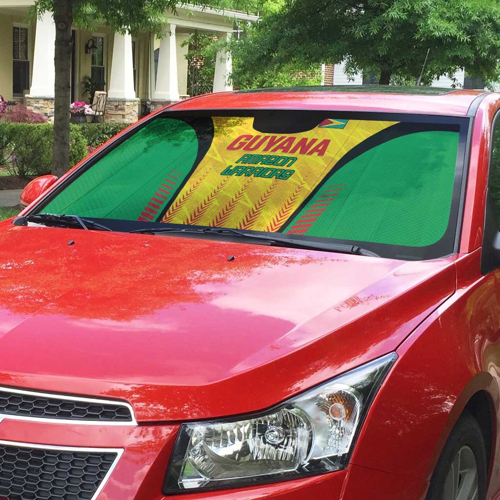 Amazon Warriors Guyana Cricket Auto Sun Shade Ready For Glory Yellow Version - Wonder Print Shop