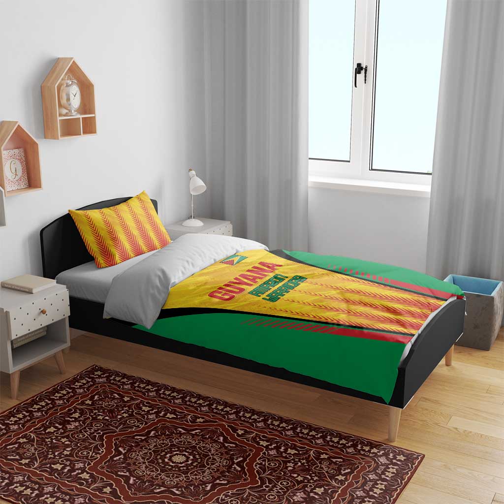 Custom Amazon Warriors Guyana Cricket Bedding Set Ready For Glory Yellow Version - Wonder Print Shop