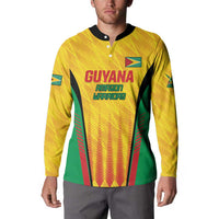 Custom Amazon Warriors Guyana Cricket Button Sweatshirt Ready For Glory Yellow Version - Wonder Print Shop