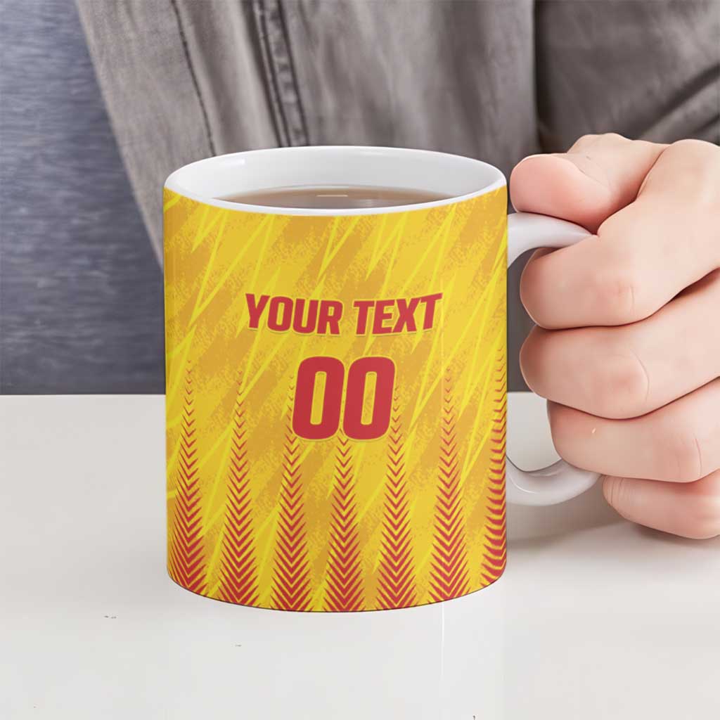 Custom Amazon Warriors Guyana Cricket Ceramic Mug Ready For Glory Yellow Version - Wonder Print Shop