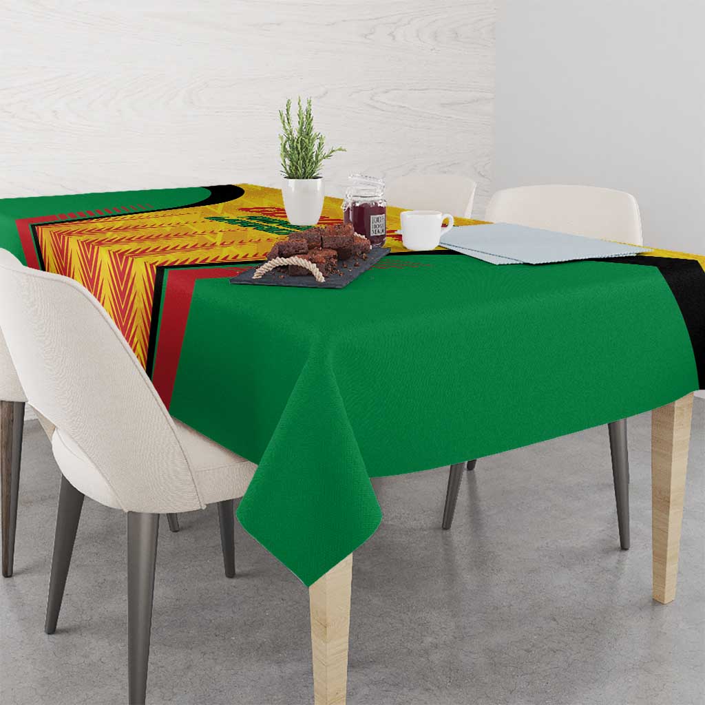 Custom Amazon Warriors Guyana Cricket Tablecloth Ready For Glory Yellow Version - Wonder Print Shop