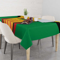 Custom Amazon Warriors Guyana Cricket Tablecloth Ready For Glory Yellow Version - Wonder Print Shop