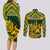 South Africa Rugby Couples Matching Long Sleeve Bodycon Dress and Long Sleeve Button Shirts Go Springboks African Pattern - Wonder Print Shop