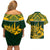 South Africa Rugby Couples Matching Off Shoulder Short Dress and Hawaiian Shirt Go Springboks African Pattern - Wonder Print Shop