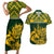 South Africa Rugby Couples Matching Short Sleeve Bodycon Dress and Hawaiian Shirt Go Springboks African Pattern - Wonder Print Shop