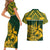 South Africa Rugby Couples Matching Short Sleeve Bodycon Dress and Hawaiian Shirt Go Springboks African Pattern - Wonder Print Shop