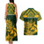 South Africa Rugby Couples Matching Tank Maxi Dress and Hawaiian Shirt Go Springboks African Pattern - Wonder Print Shop