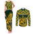 South Africa Rugby Couples Matching Tank Maxi Dress and Long Sleeve Button Shirts Go Springboks African Pattern - Wonder Print Shop