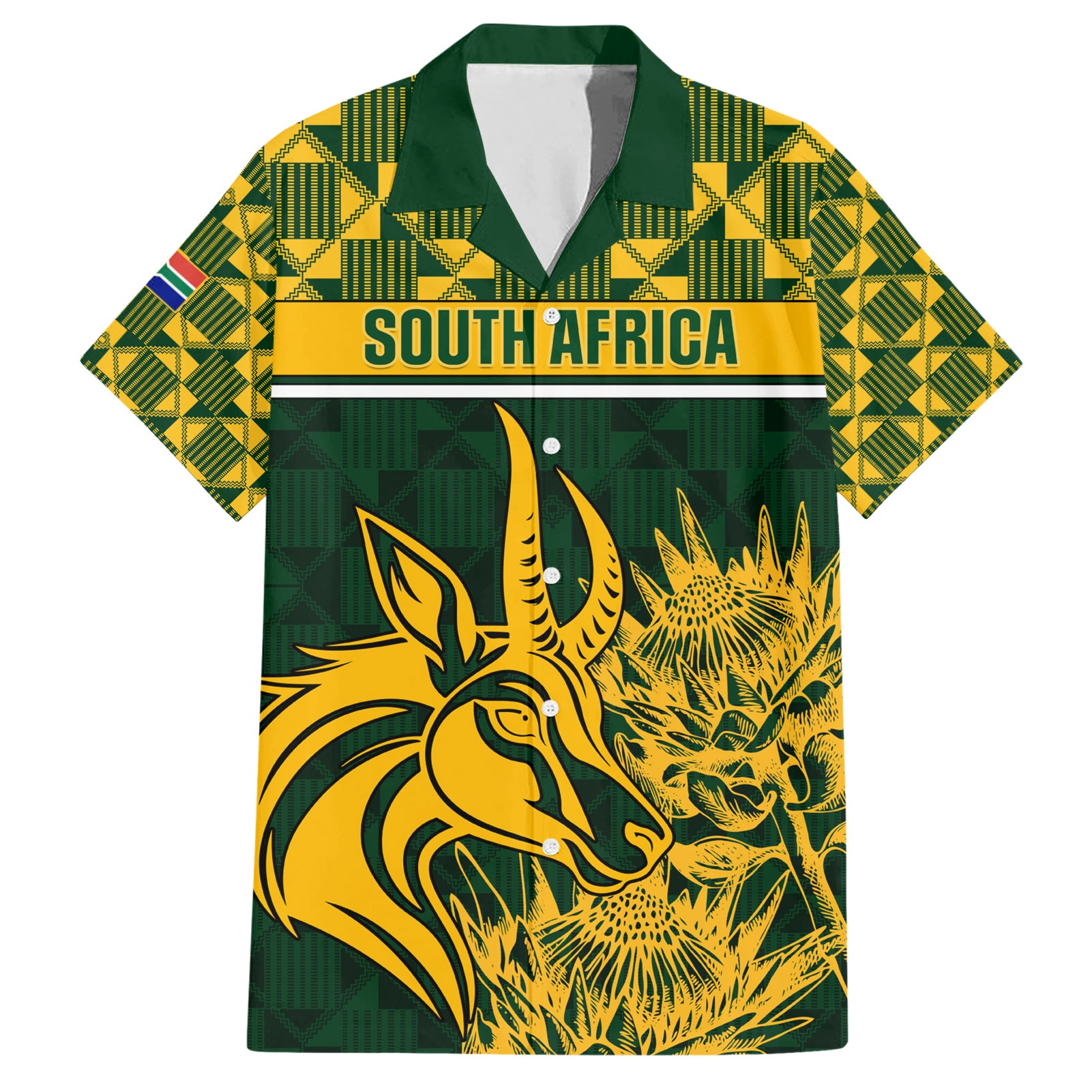 South Africa Rugby Hawaiian Shirt Go Springboks African Pattern LT01