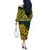 South Africa Rugby Off The Shoulder Long Sleeve Dress Go Springboks African Pattern - Wonder Print Shop