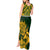 South Africa Rugby Tank Maxi Dress Go Springboks African Pattern - Wonder Print Shop