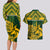 Custom South Africa Rugby Couples Matching Long Sleeve Bodycon Dress and Hawaiian Shirt Go Springboks African Pattern - Wonder Print Shop