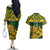 Custom South Africa Rugby Couples Matching Off The Shoulder Long Sleeve Dress and Hawaiian Shirt Go Springboks African Pattern - Wonder Print Shop