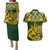 Custom South Africa Rugby Couples Matching Puletasi Dress and Hawaiian Shirt Go Springboks African Pattern - Wonder Print Shop