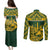 Custom South Africa Rugby Couples Matching Puletasi Dress and Long Sleeve Button Shirts Go Springboks African Pattern - Wonder Print Shop