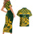 Custom South Africa Rugby Couples Matching Short Sleeve Bodycon Dress and Hawaiian Shirt Go Springboks African Pattern - Wonder Print Shop