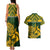 Custom South Africa Rugby Couples Matching Tank Maxi Dress and Hawaiian Shirt Go Springboks African Pattern - Wonder Print Shop