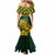 Custom South Africa Rugby Mermaid Dress Go Springboks African Pattern - Wonder Print Shop