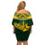 Custom South Africa Rugby Off Shoulder Short Dress Go Springboks African Pattern - Wonder Print Shop